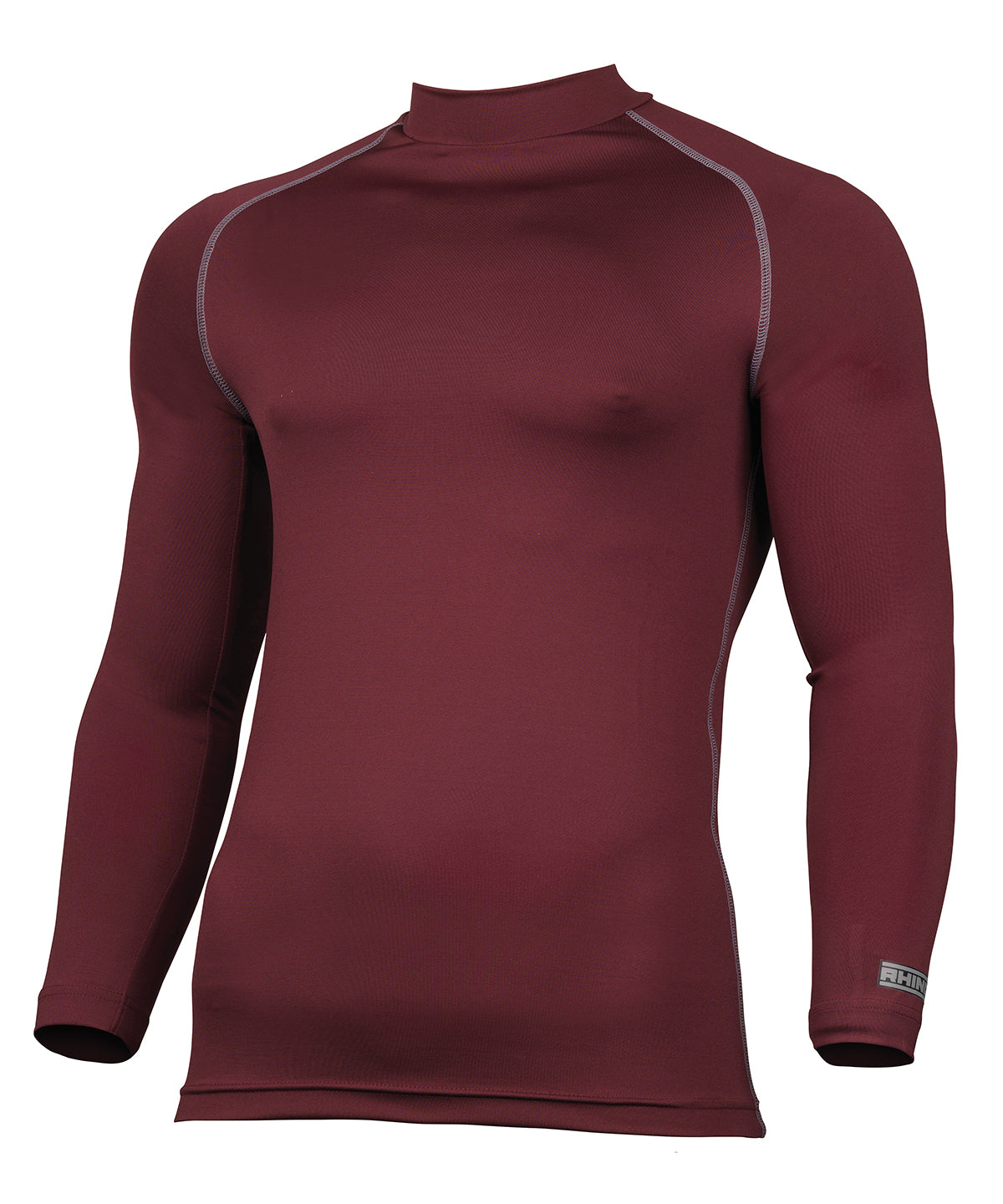 Rhino Langarm-Baselayer | Granatrot