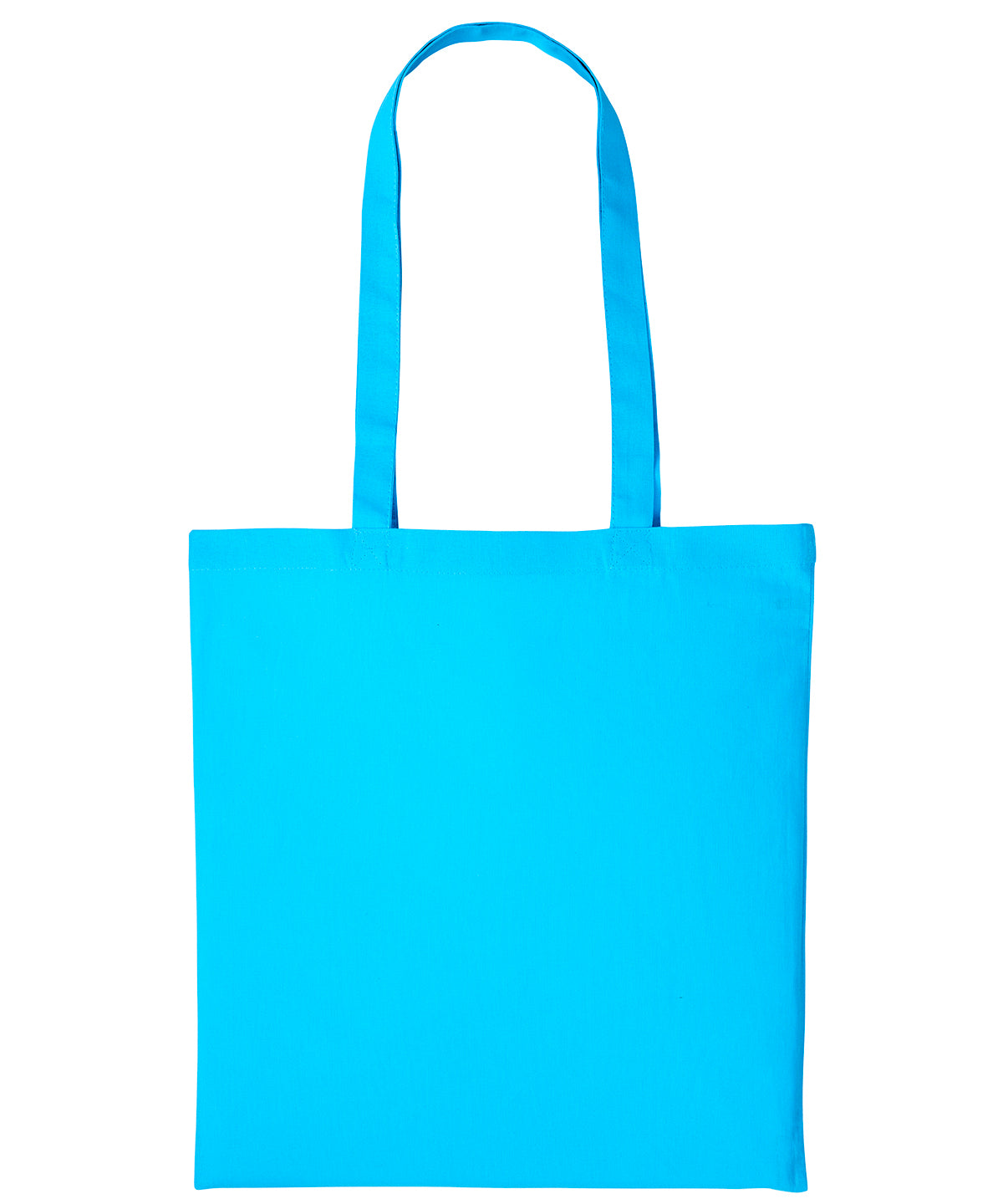 Shopper de algodn con asas largas | Azul Hawaiano
