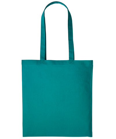 Shopper de algodn con asas largas | Verde Jade