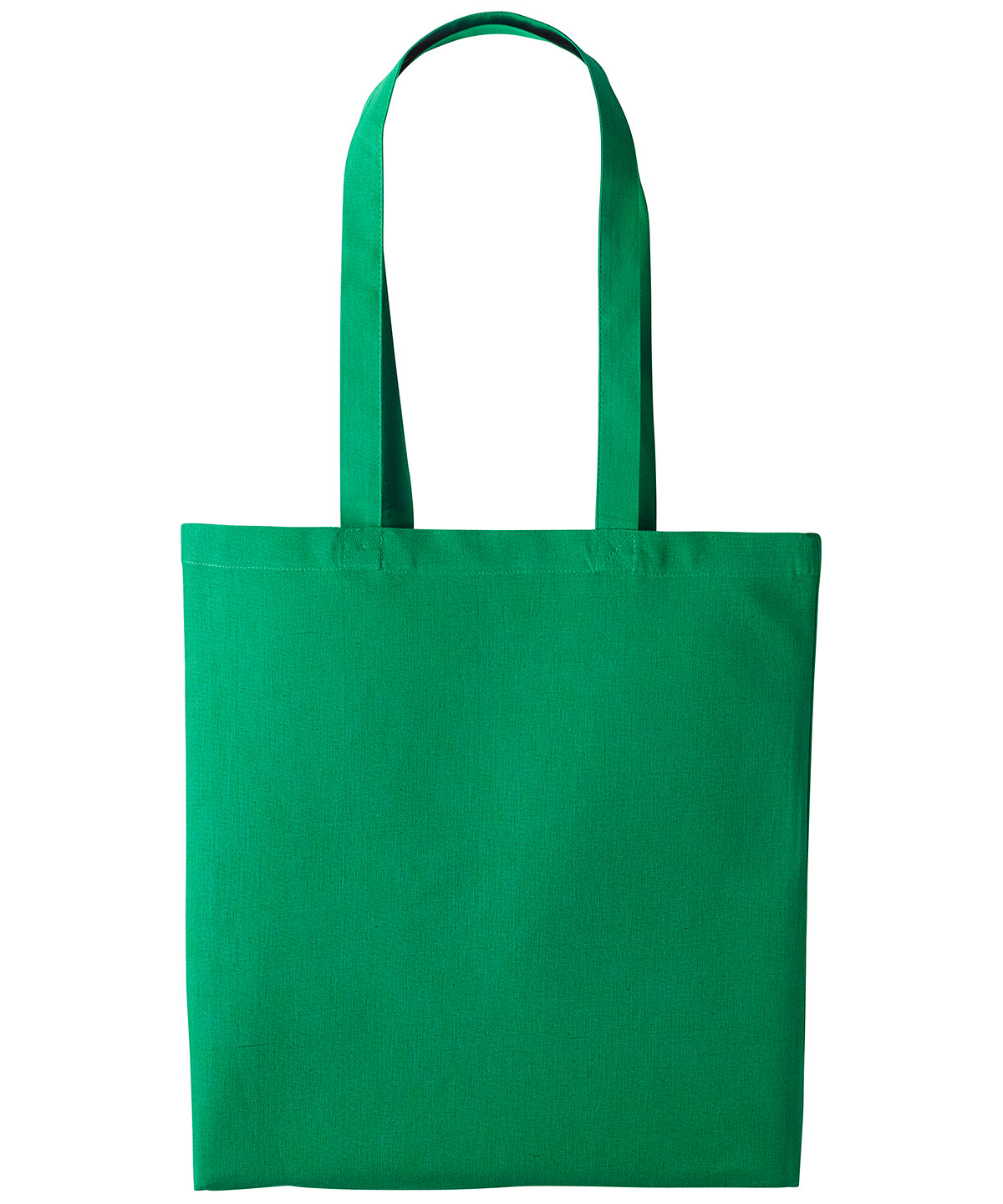 Shopper de algodn con asas largas | Verde Esmeralda