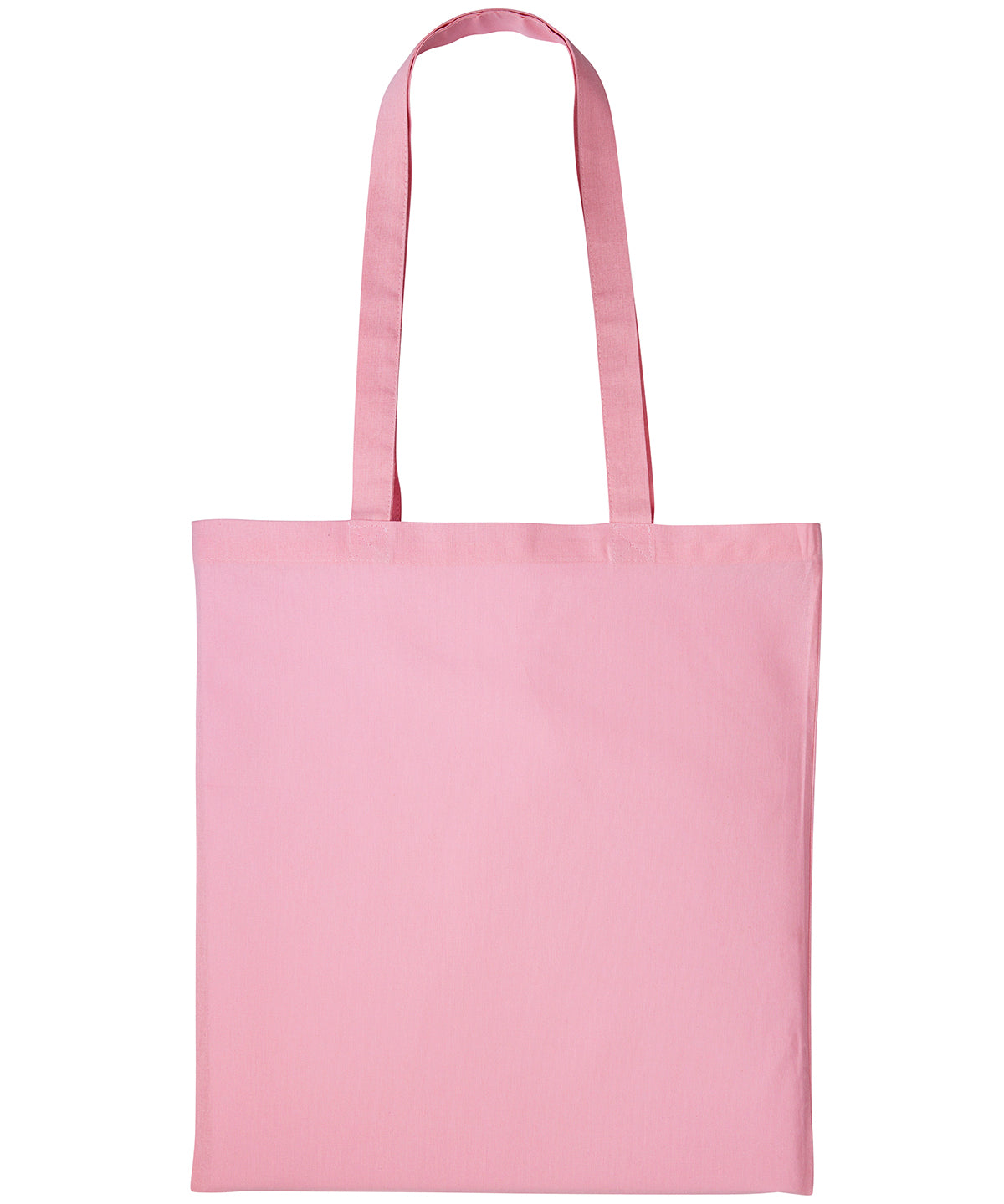 Shopper de algodn con asas largas | Rosa Claro