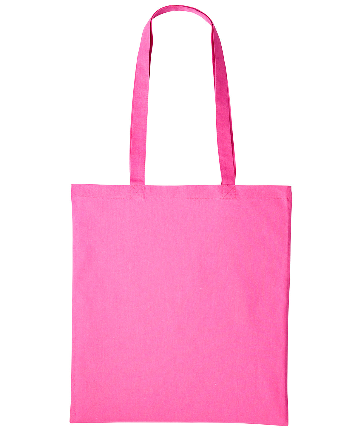 Shopper de algodn con asas largas | Rosa Medio
