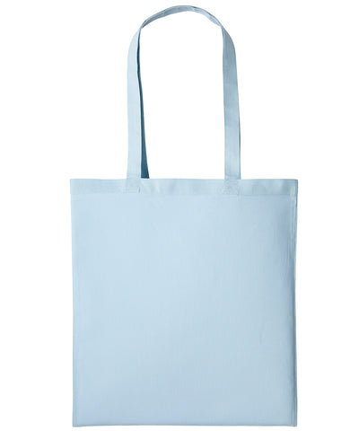 Shopper de algodn con asas largas | Pastel Blue