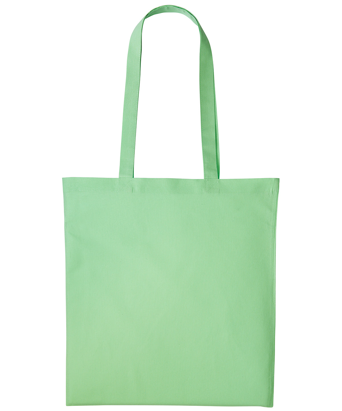 Shopper de algodn con asas largas | Verde Pastel
