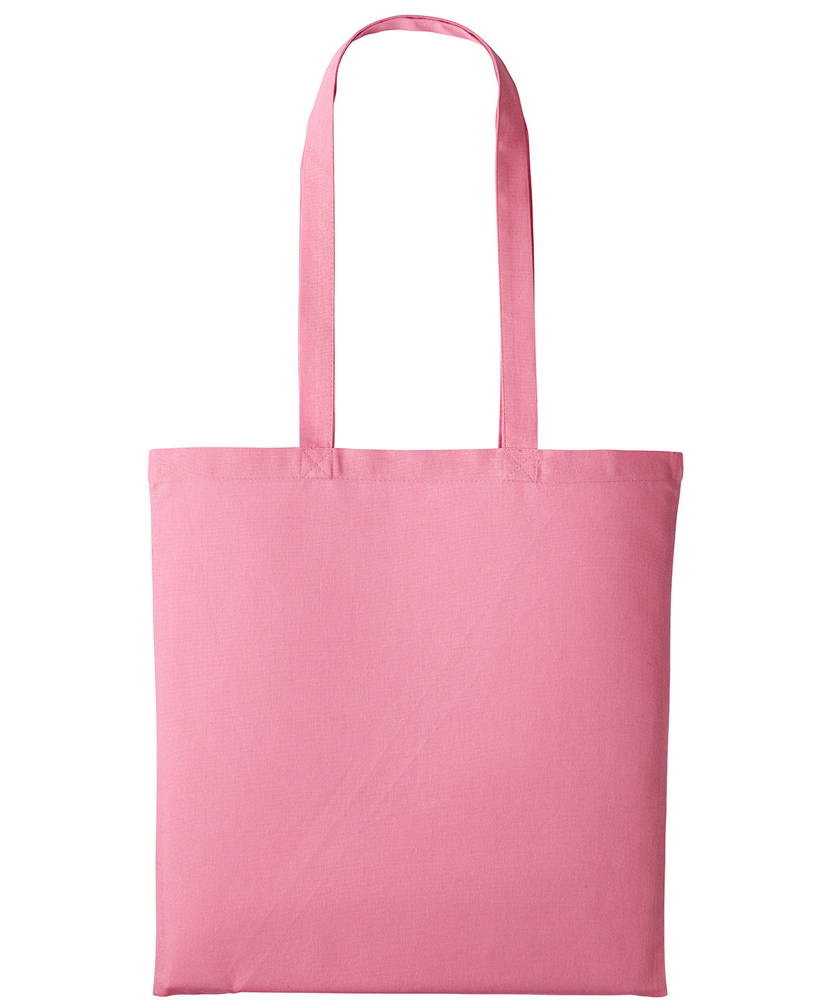Shopper de algodn con asas largas | Rosa Pastel