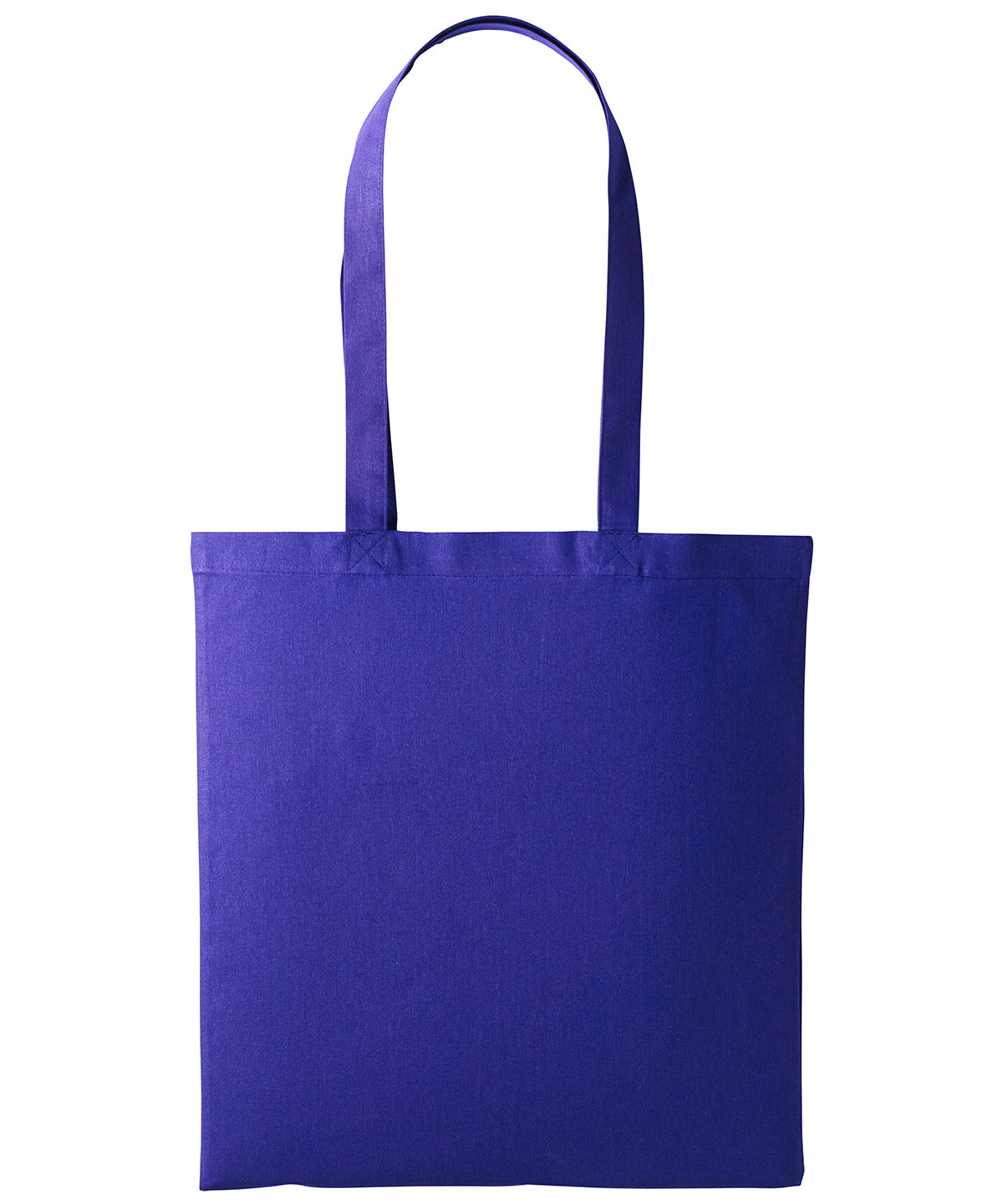 Shopper de algodn con asas largas | Morado