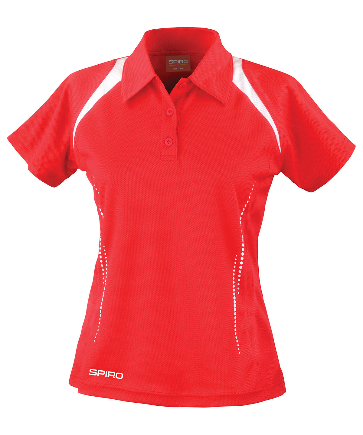 Polo de equipo para mujer Spiro | Rojo/Blanco