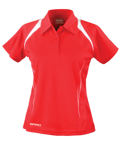 Polo de equipo para mujer Spiro | Rojo/Blanco