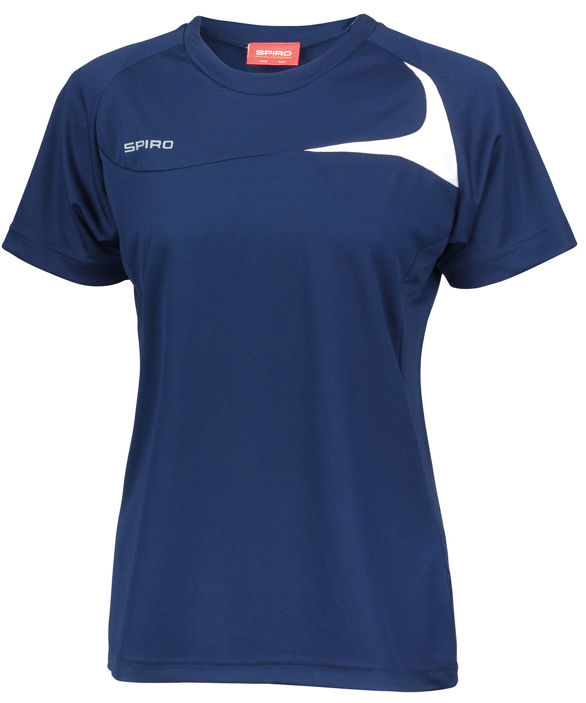 Camiseta de entrenamiento Spiro Dash para mujer | Azul Marino/Blanco