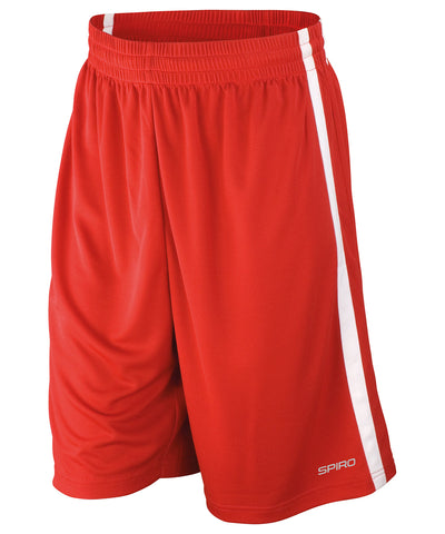 Pantalones cortos de baloncesto de secado rpido | Rojo/Blanco