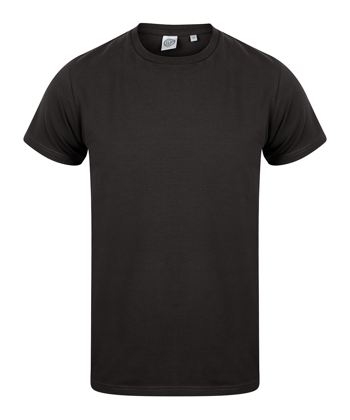 Camiseta elstica para hombres feel good | Negro