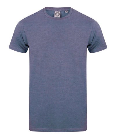 Camiseta elstica para hombres feel good | Azul Jaspeado