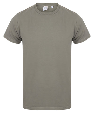 Camiseta elstica para hombres feel good | Caqui