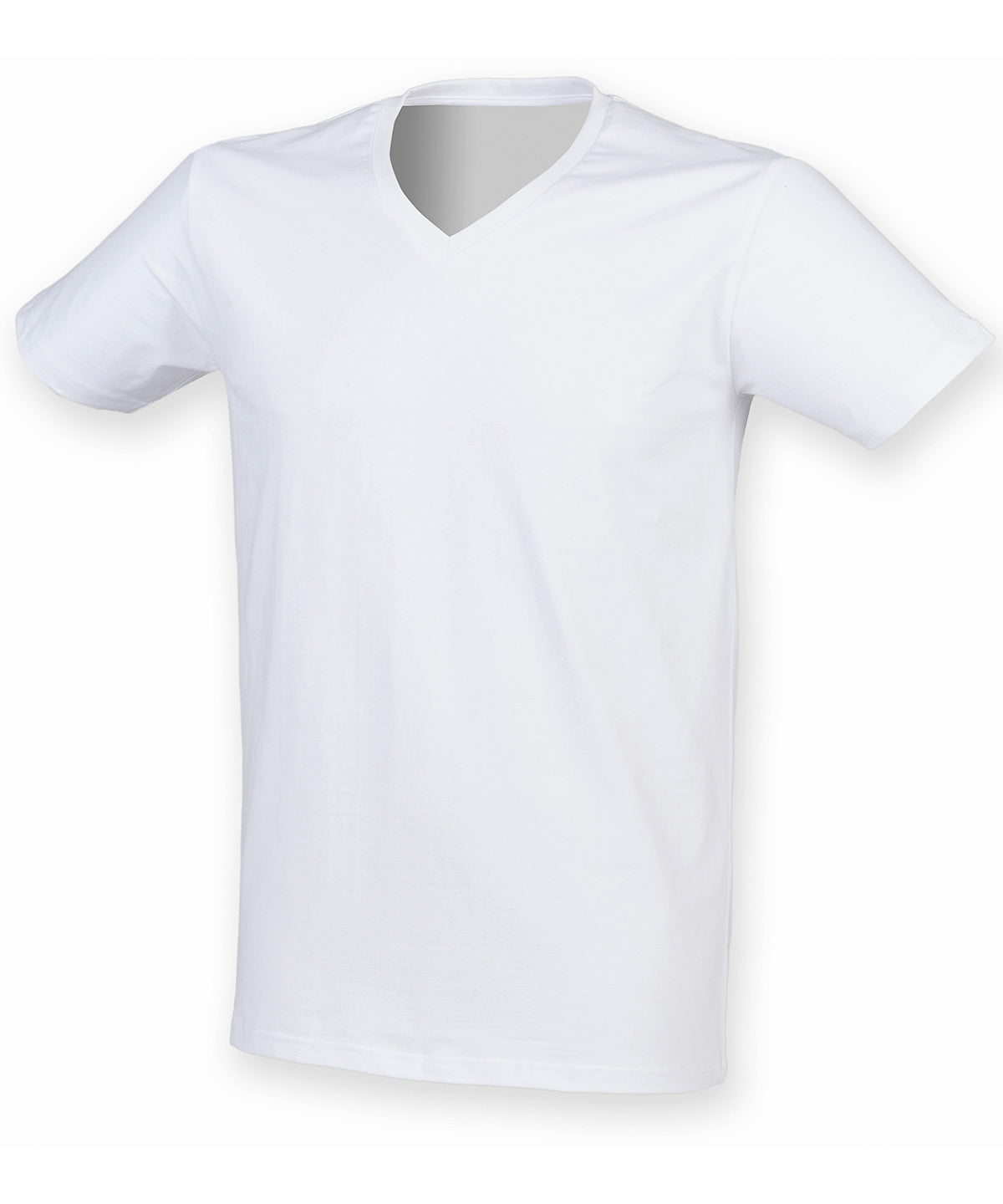 Camiseta de cuello en V elstica para hombre feel good | Blanca Nieve