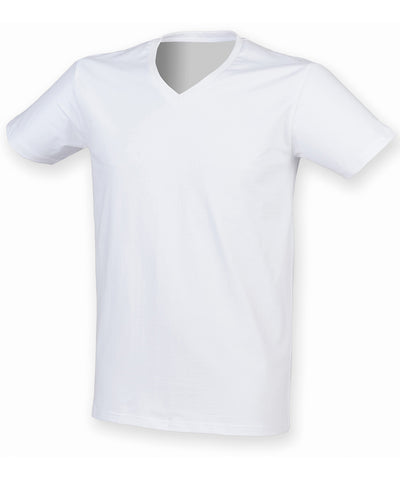Camiseta de cuello en V elstica para hombre feel good | Blanca Nieve