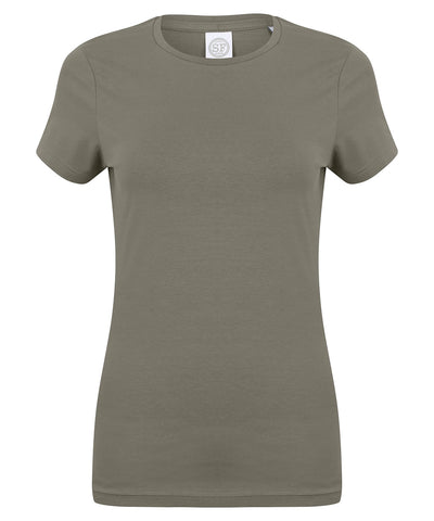 Camiseta elstica para mujer Feel Good | Caqui