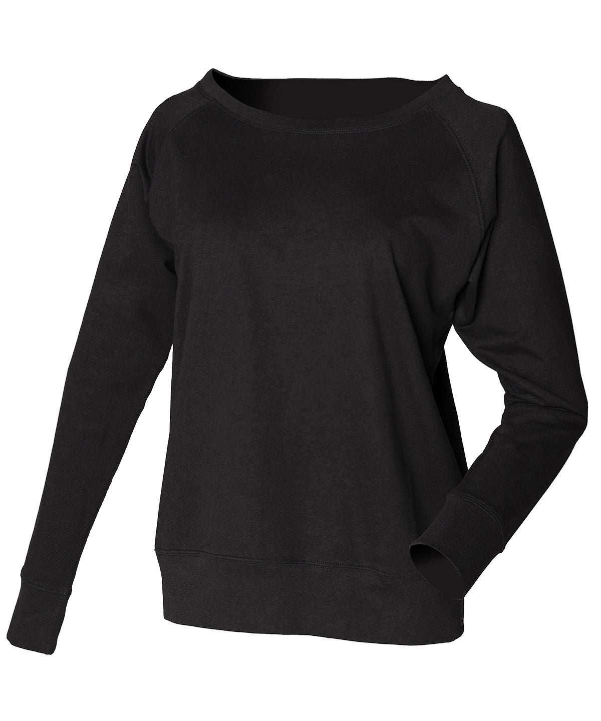 Damen Loungewear Sweatshirt | Tiefschwarz