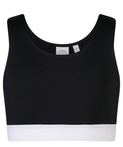 Kindermode Crop Top | Schwarz/Weiß