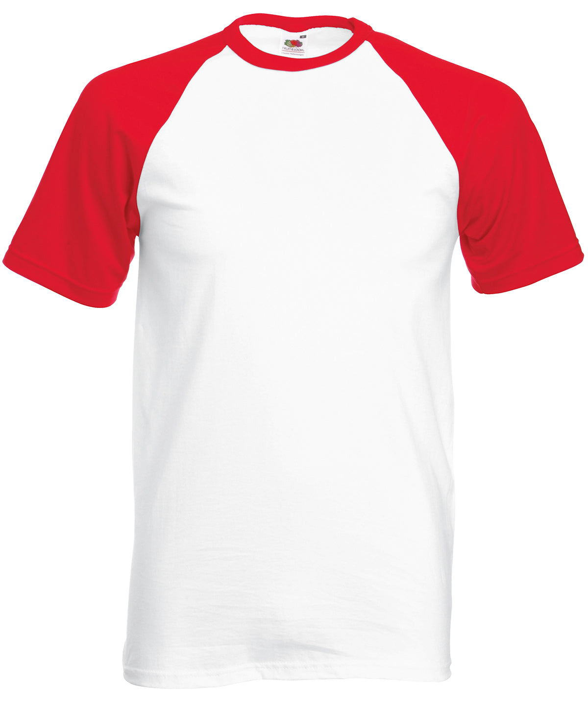 Camiseta de bisbol de manga corta | Blanco/Rojo