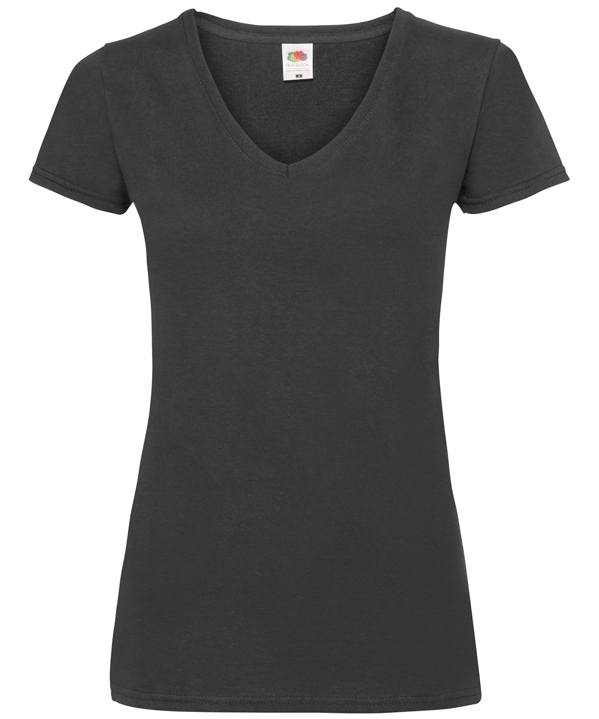 Valueweight V-Ausschnitt T-Shirt für Damen | Schwarz