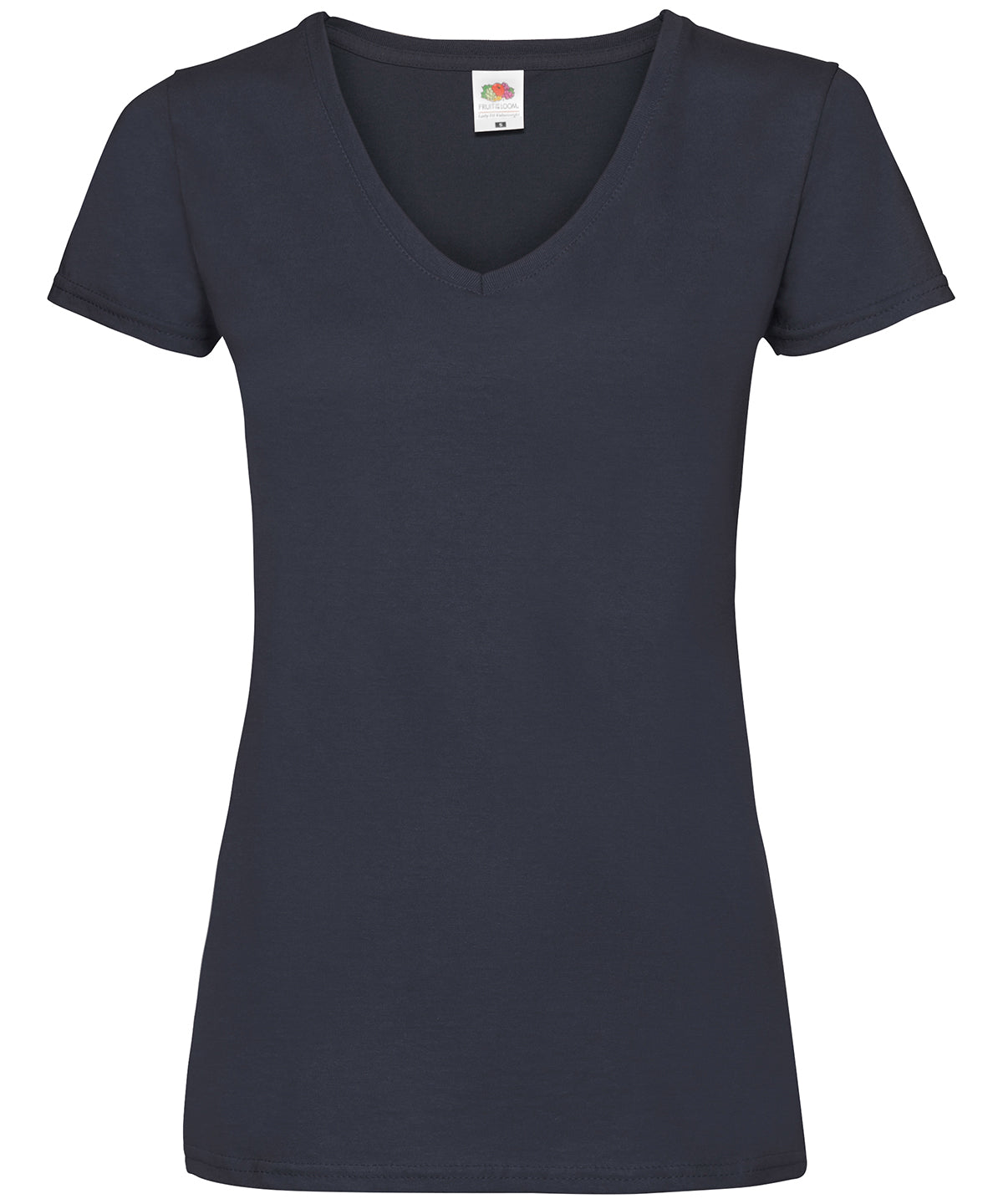 Camiseta de mujer cuello en V Valueweight | Azul Marino Oscuro