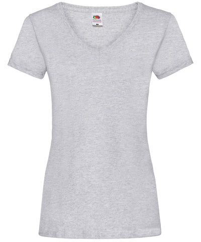 Valueweight V-Ausschnitt T-Shirt für Damen | Heather Grey