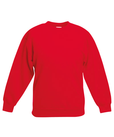 Sudadera clsica para nios con mangas set-in | Rojo