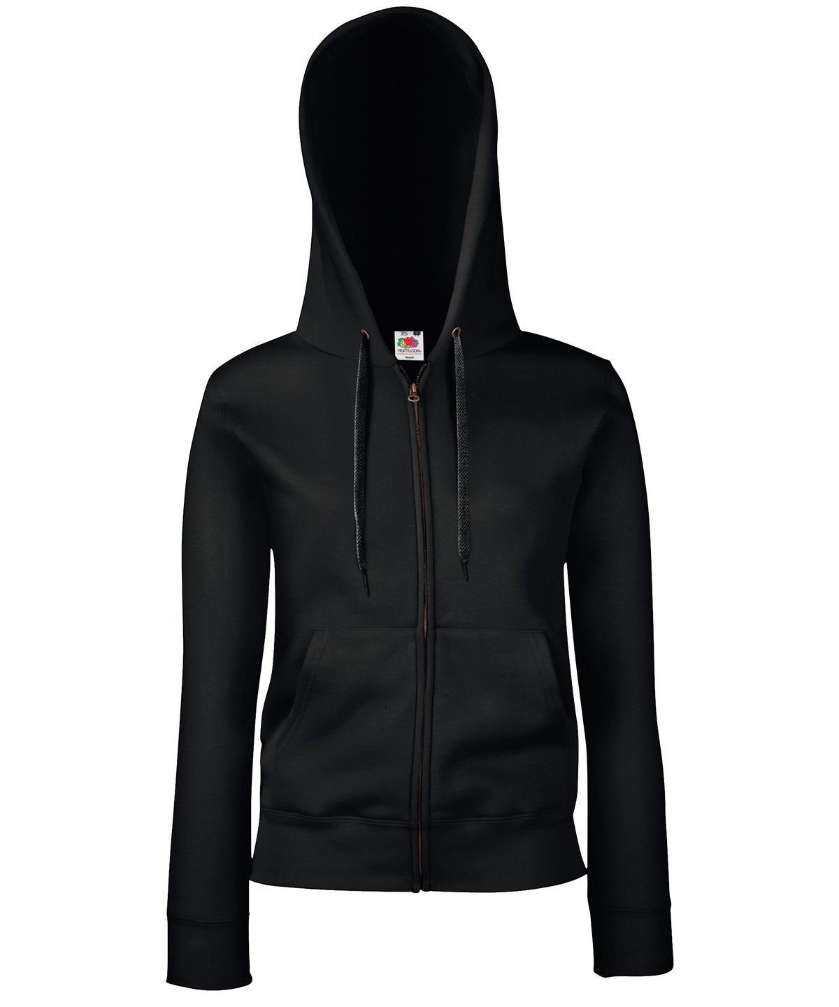 Sudadera con capucha premium para mujer 70/30 | Negro