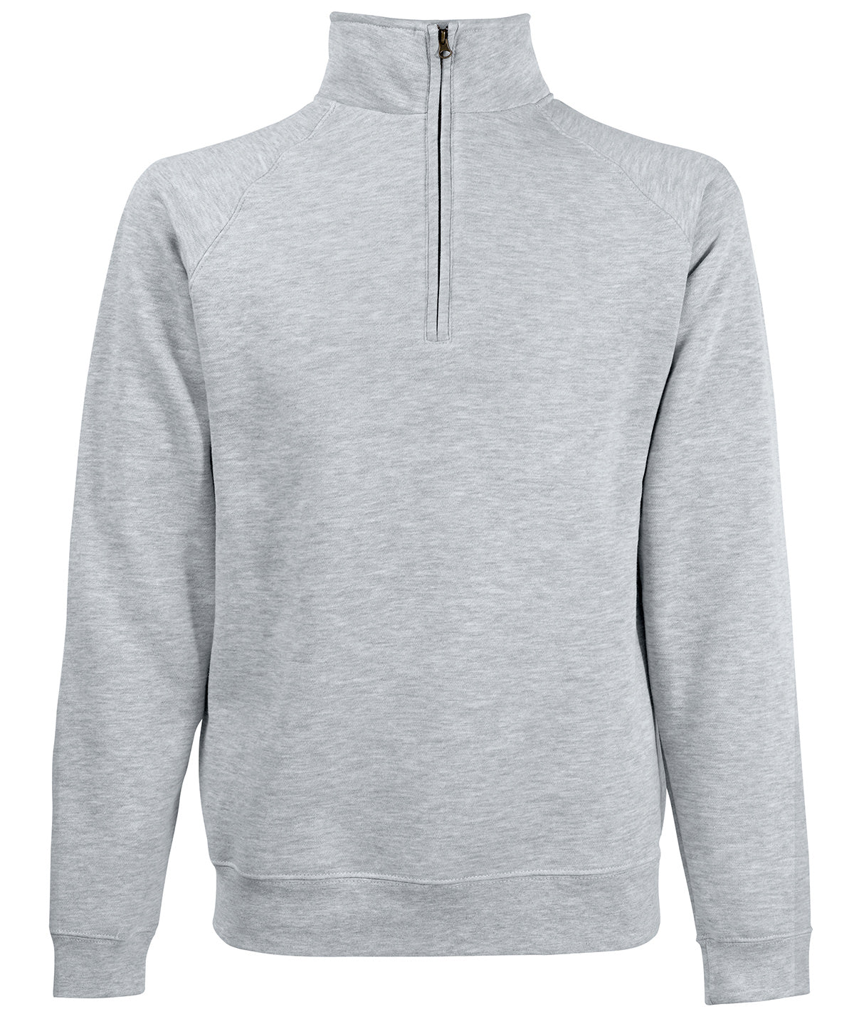 Premium 70/30 Sweatshirt mit Reißverschluss | Heather Grey Neu
