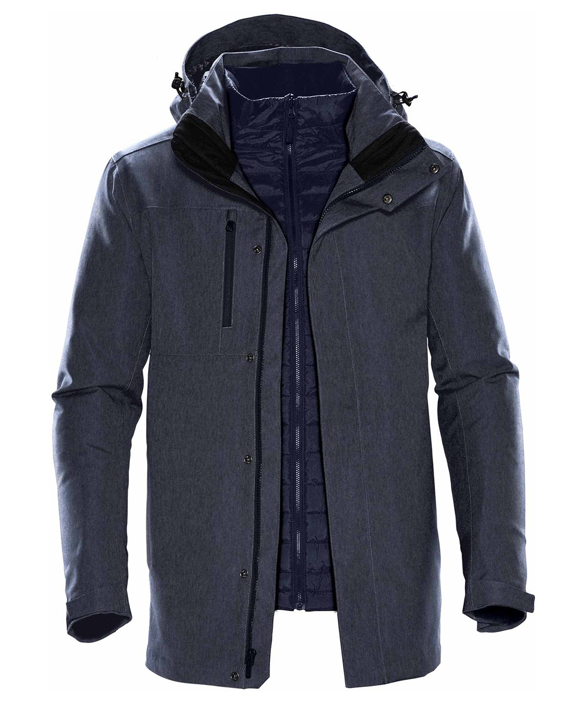 Lawinenschutzjacke | Marineblauer Stoff
