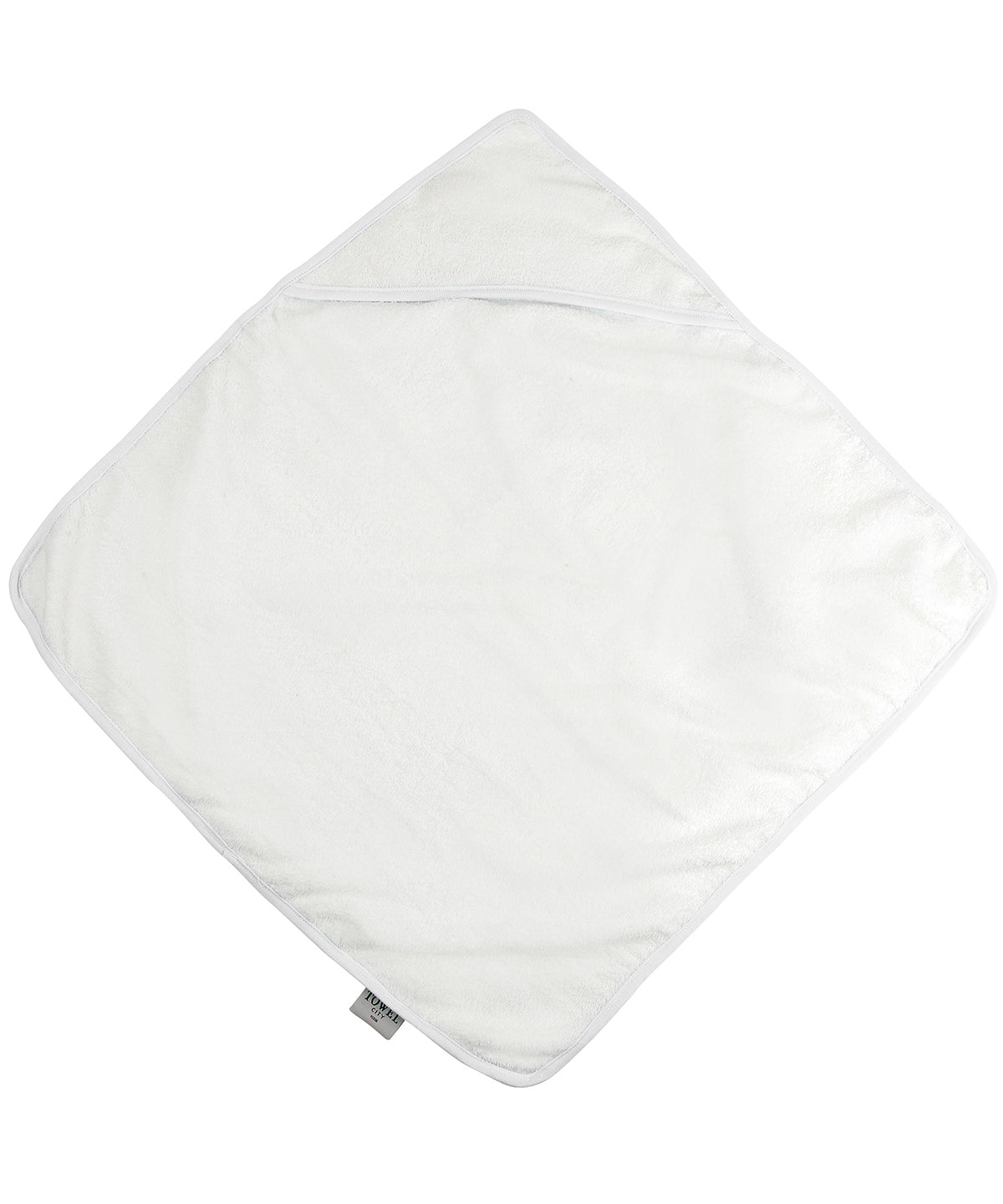 Toalla con capucha para bebs | Blanco/Blanco