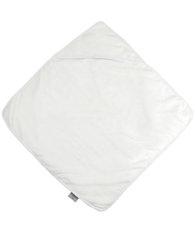 Babyhandtuch mit Kapuze | Weiß/Weiß