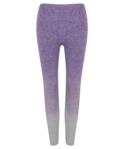 Mallas sin costuras degradadas para mujer | Morado/Gris Claro Jaspeado