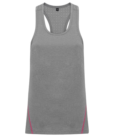 Chaleco cortado a lser TriDri® para mujer | Gris Melange