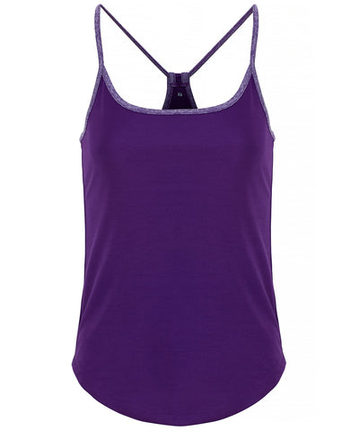 Camiseta de yoga para mujer TriDri® | Morado Brillante/Melange Morado