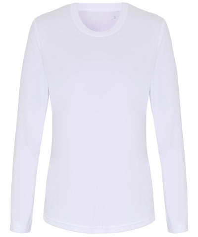 Camiseta de rendimiento de manga larga para mujer TriDri® | Blanco