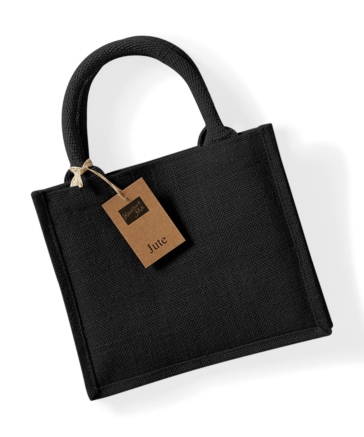 Bolsa de regalo mini de yute | Negro/Negro