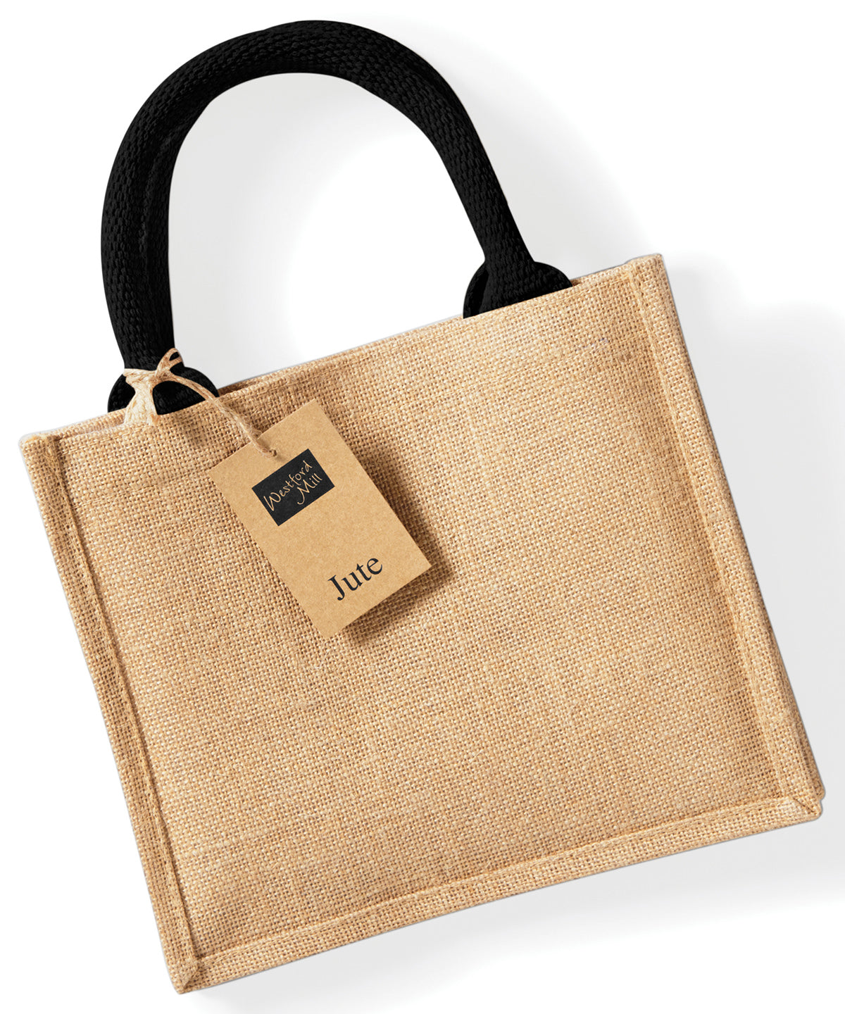 Bolsa de regalo mini de yute | Natural/Negro