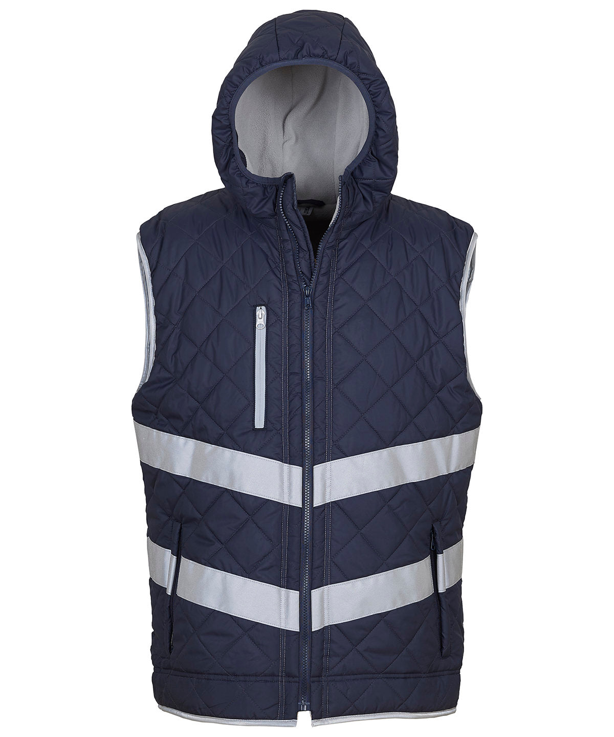 Chaleco con capucha Hi-vis Kensington (HV007) | Azul Marino