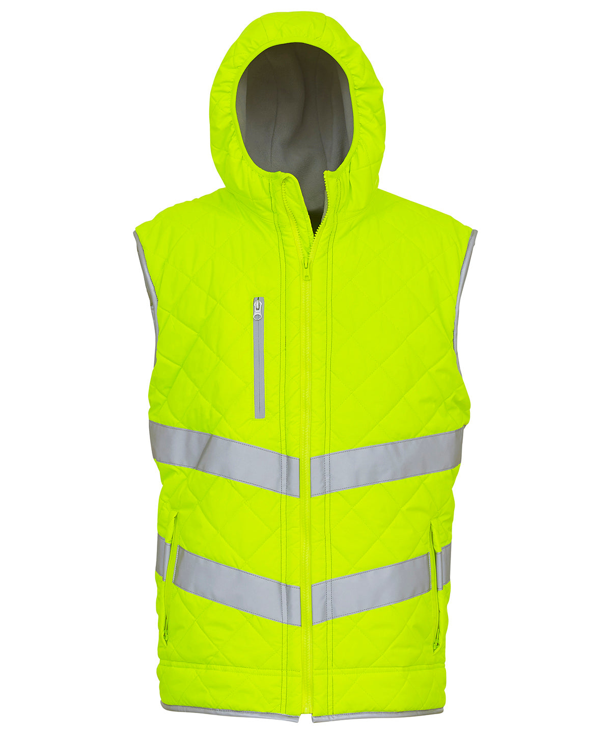 Chaleco con capucha Hi-vis Kensington (HV007) | Amarillo Claro