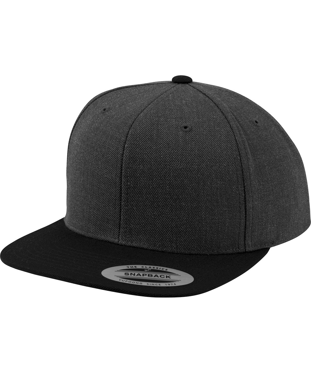 La clsica gorra snapback de 2 tonos (6089MT) | Antracita/Negro