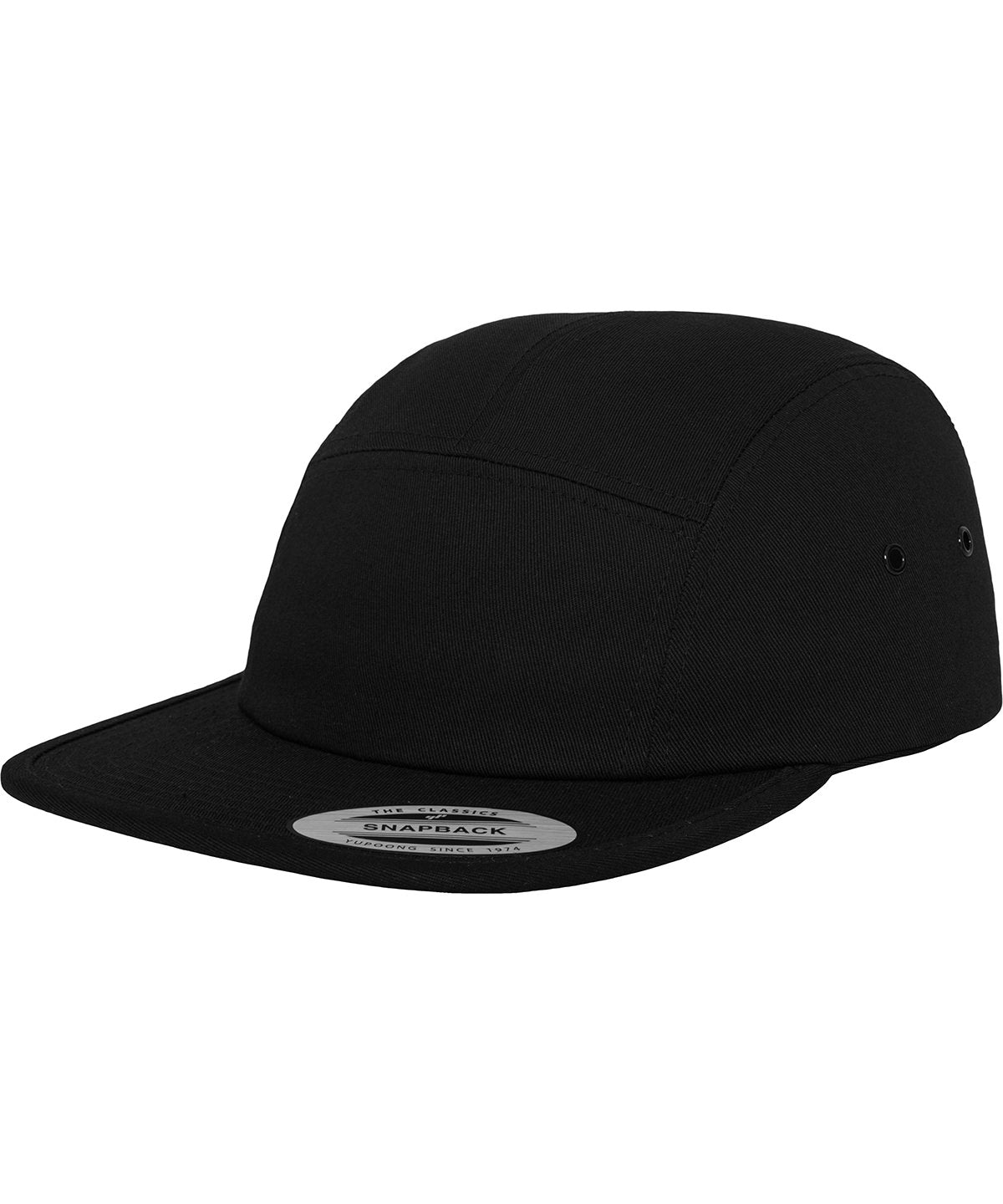 Klassische 5-Panel-Jockey-Kappe (7005) | Schwarz