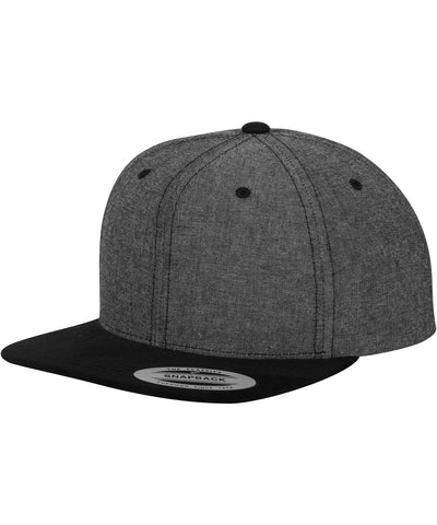 Chambray-suede snapback (6089CH) | Negro/Negro