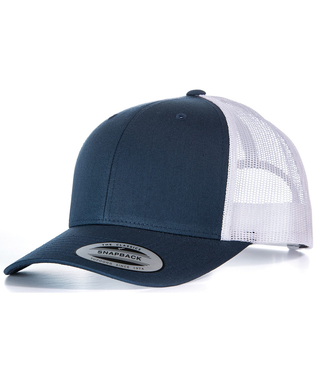 Gorra camionneur rétro (6606) | Bleu Marin/Blanco