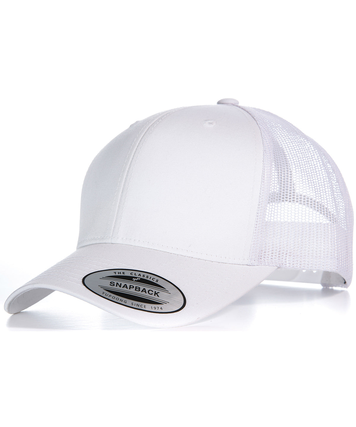 Gorra camionneur rétro (6606) | Blanco/Blanco