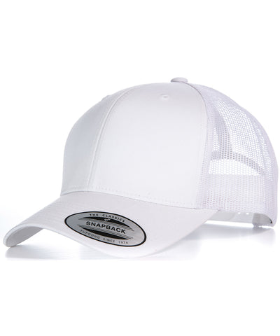 Gorra camionneur rétro (6606) | Blanco/Blanco