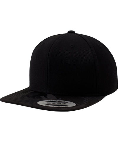 Visera camuflaje snapback (6089CV) | Black Camo