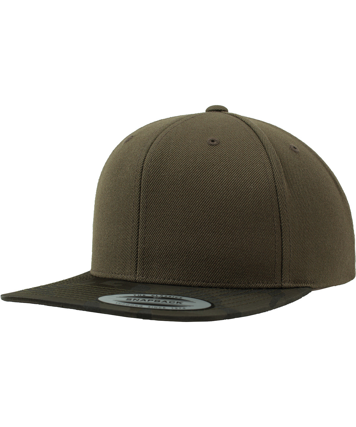 Camouflage Snapback Visier (6089CV) | Olivgrünes Camouflage