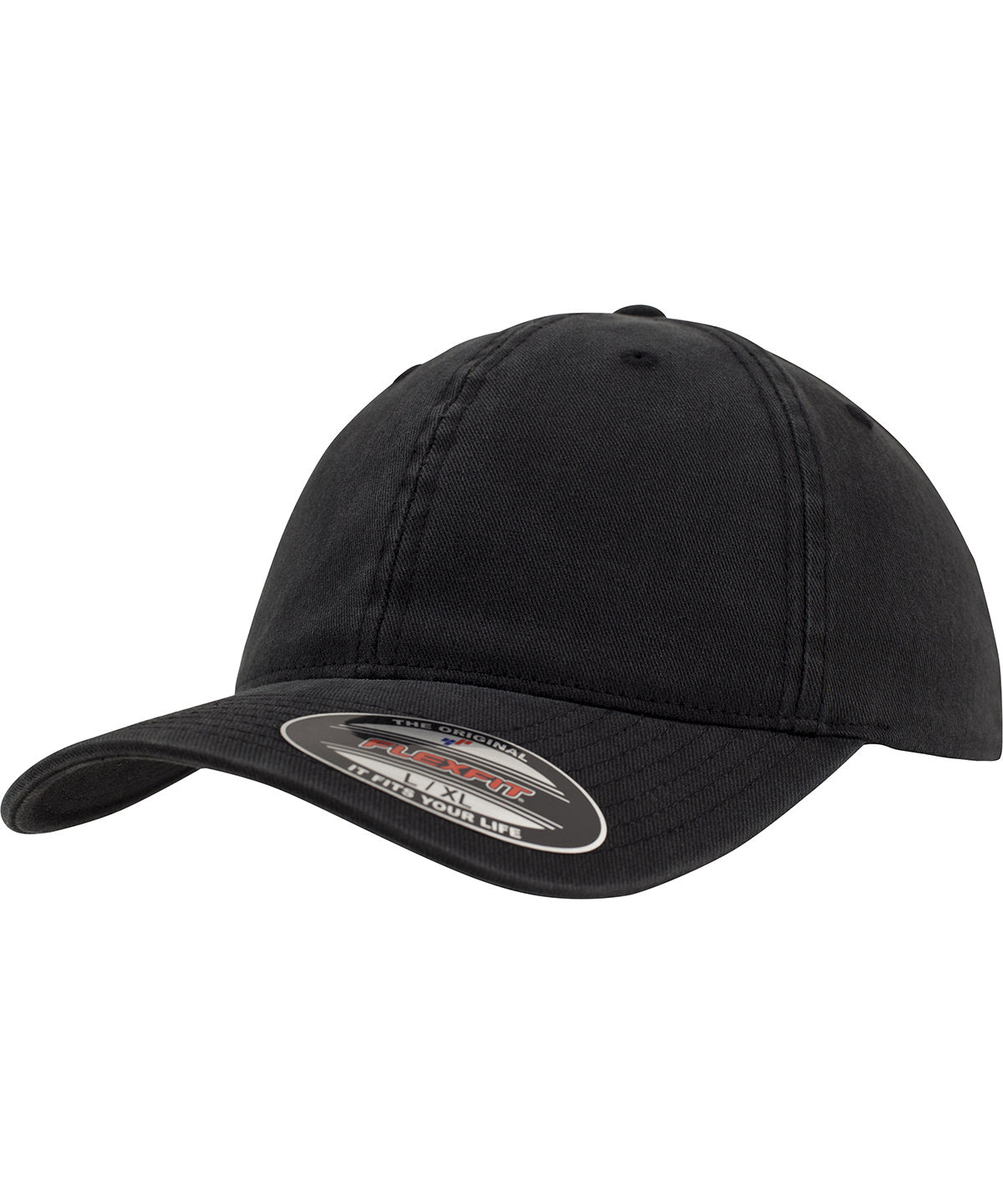 Flexfit Dad Cap aus gewaschener Baumwolle (6997) | Schwarz