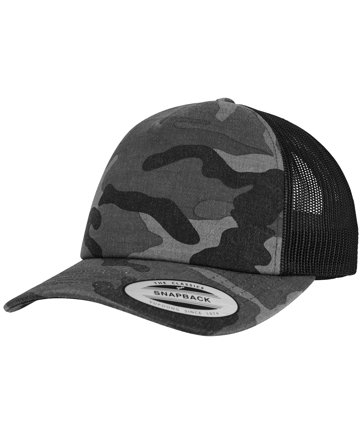 Gorra camionera de camuflaje (6606C) | Camuflaje Oscuro/Negro
